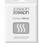 Joseph Joseph Intelligent Waste Activated Carbon Odour Filter Refills for Food Waste Caddy Kitchen Bin - Pack of 2