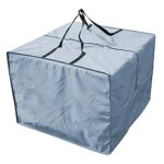 Large Garden Cushion Storage Bag,Protective Waterproof Covers Carrying Bag for Outdoor Furniture,81 x 81 x 61 cm,Black/Grey (Grey)