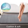 Yimobra Memory Foam Bath Mat Set, 2 Piece Soft Bathroom Rugs, 43x61 cm and 61x52 cm U-Shaped Bathroom Rugs, Toilet Mat, Water Absorption, Non Sli