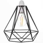 Giggi Black Ceiling Light Wire Basket Metal Basket Pendant Lighting Ceiling Light Shade, Ceiling Fitting Light & Industrial Style Light for Indoo