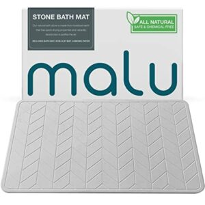 malu Luxury Diatomite Bath Mat - Diatomaceous Earth Bath Mat – Fast Drying Bath Mat - Absorbent Bath Mat for Bathroom Floor – Snapdry Bath Mat –