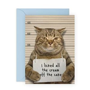 Central 23 Funny Cat Birthday Card - Cute Greeting Cards From Pet Cat - Humour - Comes With Fun Stickers