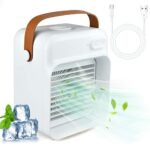 Valieno Portable Air Cooler, Mini Air Conditioner Fan Desktop USB Cooling Fan with Spray Modes/ 3 Adjustable Speed Mini Mist Spray Cooler Air Coo