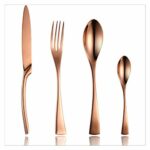 N/A 24Pcs/set Stainless Steel Rose Gold Cutlery Set Dinnerware Flatware Tableware Silverware Set Dinner Knife Fork Set