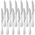 GOODFEER Dinner knife,Stainless steel cutlery knives set,pack of 12