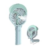 HandFan Handheld Fan Misting Hand Held Fan Rechargeable Battery Operated Portable 3 Speeds & 55ml Spray &180°Foldable With Metal Clip USB Persona