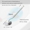2 Pcs Toilet Brush, Curved Design Angled Cleaner Brush Scrubber for Deep Cleaning, Long Plastic Handle and Flexible Bristles