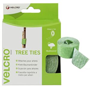 VELCRO Brand ONE-WRAP Plant Ties Tape, 12mm x 5m, Green - Reusable, Plant-Friendly Secure Solution For Tree Ties Straps, Plant Clips, VEL-EC60202