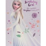 Princess Elsa Birthday Card - Disney Princess Birthday Card - Frozen Birthday Girl Card - Birthday Card Girls