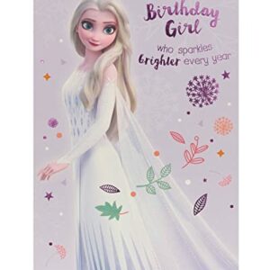 Princess Elsa Birthday Card - Disney Princess Birthday Card - Frozen Birthday Girl Card - Birthday Card Girls