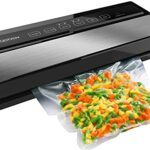 GERYON Vacuum Sealer Machine, Automatic Food Sealer for Food Preservation,Starter Kit Vacuum Sealer Bags and Rolls |Dry & Moist Food Modes| Compa
