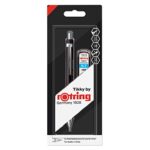 rOtring Tikky Mechanical Pencil Set | HB 0.7 mm | Black Barrel | Includes 12 Leads