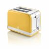 Swan 2 Slice Retro Toaster, Blue, Defrost, Cancel and Reheat Functions, Slide Out Crumb Tray, ST19010BLN