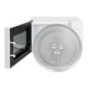 24.5 cm/9.6" Microwave Glass Plate, Universal Thickened Heat Resistant Microwave Glass Turntable Plate Replacement with 3 Fixers for Small Microw