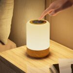 Görvitor Dimmable Wireless Touch Lamps Bedside, Rechargeable Baby Night Light Battery Operated with 8 Colour Changing & 3 Mode, LED Bedside Ligh