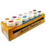 Quay 12 Colour Acrylic Painting Set, 12 x18ml