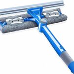 Cloth Scraper Glass Cleaning Tool Double-Sided Telescopic Rod Window Wiper Mop Wiper Long Handle Rotating Head Brush (Color : A Size : 28.5 * 7cm