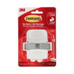 Command 17007-ES Plastic Broom Gripper, 1 Broom holder and 2 Adhesive Strips, Suitable for storing brooms and mops up to 1.8 kg, Multi-coloured