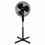 Armo 16" Electric Fan Pedestal Oscillating Fan Rotating Cooling Fan 16 INCH Adjustable Floor Fan Black
