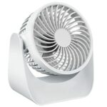 shinee one Desk Fan, Mini USB Fan Silent, 3 Speeds Small Quiet Table Fan with USB Powered, 360° Rotation Portable Cooling Fan for Desktop/Office/
