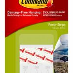 Command Poster Hanging Strips, Small, White, 24-Strips (17024-24ES)