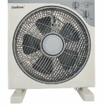 COOLTONE FA-B12R Box Fan 12" - 2023 Model with Removable Legs, Grey
