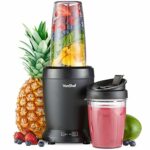 VonShef Blender Smoothie Maker – Mini Blender for Fruit, Vegetables and Crushing Ice, 1000W, w/ 500ml & 800ml Portable Cups, 1 Button Control – B