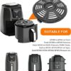 Air Fryer Grill Pan for Ninja Air Fryers, 8.2 IN Premium Round Air Fryer Accessories Tray Grill Plate Crisper Plate Replacement Parts with Rubber