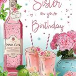 Regal Publishing Birthday Card Sister - 9 x 6 inches, C80452, Pink
