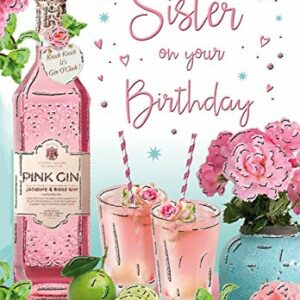Regal Publishing Birthday Card Sister - 9 x 6 inches, C80452, Pink