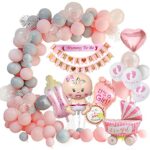 Baby Shower Decorations Girl, Baby Shower Pink Balloons Set, Baby Shower for Girl, Its a Girl Baby Shower Banners, Mummy to Be Sash, Baby Shower