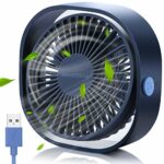 SMARTDEVIL USB Fan,USB Desk Fan,Low Noise Desk Fan,3 Speeds Desk Desktop Table Cooling Fan with USB-Powered,Strong Wind,Quiet Operation,for Home