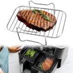 Air Fryer Rack Compatible for Ninja Dual Air Fryer, Layered Dehydrator Racks, Air Fryer Accessories Compatible with Ninja Food Dual Zone Air Frye
