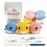 Crochet Kits for Beginners Adults - Beginners Crochet Kit for Adults & Kids - 3 Pcs Crochet Set - Amigurumi Animals Knitting Starter Kit with Ins