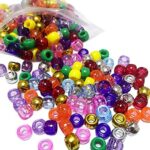 Tebrun 250x Hair Beads For Braids, Pony Beads, Bracelet Beads For Crafting, Beads For Jewellery Making Kids, Beads For Kids, Small Beads, Beads F