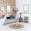 IHONYI Round Cotton Area Rugs 90cm Washable Machine Hand Woven Tassels Circle Rug Carpet Chic Bohemian Pattern Floor Mats Boho rug for Bedroom Li