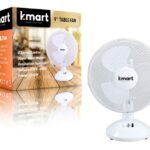 K-MART Quality Portable Desk Fan, 2 Speed, Quiet Operation, Oscillating, Desktop/Bedside Fan, Ideal for Home and Office, White (9 Inch)