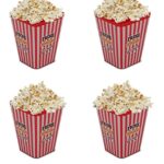 Secen London - Reusable Plastic Popcorn Containers/Popcorn Bowls Set for Movie Theater Night,Washable in The Dishwasher,%100 BPA Free, Plastic Po