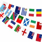 AhfuLife Rugby Tournament Bunting Flags for World Cup 2023, 20 Nations Flags Double Sides Fabric Bunting for Rugby Tournament Party Bar Club Gard