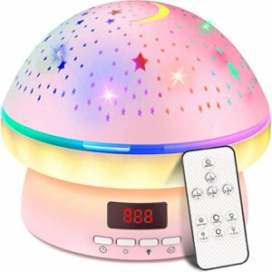 Girls Toys for 2-8 Year Old Kids, Timer Rotation Star Projector Night Light for Kids Age 3-8, Girls Gifts for 2-9 Year Old Kids, Birthday Gifts f
