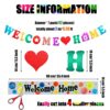 2 Pieces Welcome Home Banner Welcome Home Glitter Banner Colorful Welcome Home Foil Holographic Bunting Banner Sweet Housewarming Home Sign Decor