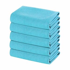 5PCS Microfiber Cleaning Cloth, Glass Window Mirror Cleaning Rags, 25 x 25 cm Lint Free Scratch Free Cloth for Mobile Phones Screens, Tablets, Ca