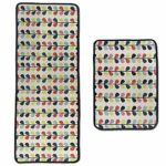 LEEBEI Kitchen Rugs Mats 2 Pieces Sets Non slip Washable Indoor mat,Polyester Kitchen Floor Mat Carpet for Kitchen/Bedroom Non-slip (15.7×23.6 in