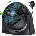 VOXON Desk Fan Air Circulator, 2 IN 1 Wall Mounted Cooling Fan Quiet Operation with 3 Speed, 90° Adjustable Tilt, Electric Portable Table Fan Tur