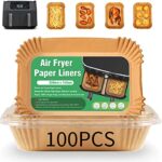Air Fryer Liners for Ninja Dual, Air Fryer Paper Liners, Air Fryer Liners Disposable Rectangular, Compatible with Ninja AF300UK AF400UK, Instant,