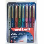 uni-ball Eye Designer UB-157D Liquid Ink Rollerball Pens - Pack of 8
