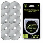 45 mm Rotary Cutter Blade (Pack of 10) Fits Olfa Rotary Cutter, Fiskars Rotary Cutter,Turecut Rotary Cutter,Sewing Accessories,Quilting Ruler,Qui