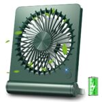 Small Portable Desk Fan USB&Battery Operated, CUUCOO 3 Speeds 3000mAh Rechargeable Travel Fan with Max 24H Quiet Working, 220° Folding Mini Perso