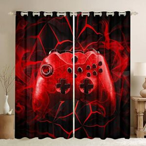 Loussiesd Boys Games Curtains for Bedroom Living Room Gamer Video Game Gamepad Window Curtain Kids Teens Gamer Windows Drapes Gaming Game Control