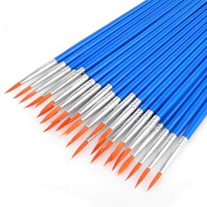 Prasacco 30 Pcs Paint Brushes, Professional Fine Tip Paint Brush Set Small Brush Bulk Artist Paint Brushes for Miniature Detail Painting Oil Wate
